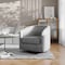 Flash Furniture Dean Club Style Commercial Barrel Accent Armchair Metal Base, Gray Fabric Upholstery BS-AC22-064-GRY-GG - alternate 1